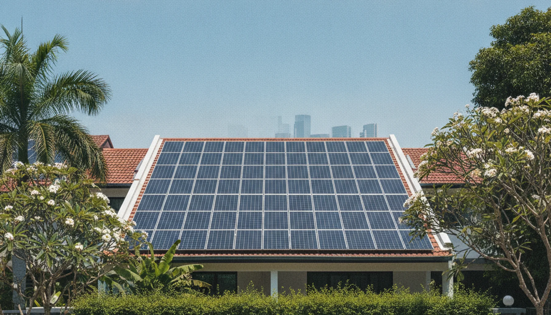 Rooftop solar panel installation in Singapore, Singapore